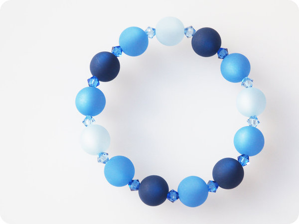 Polarisarmband blau mit Swarovski® Kristallen