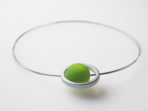 Polariskette grün | Wechselkette mit 20 mm großen Perlen