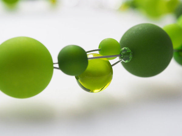 Polariskette grün | mit Glasperlen aus Muranoglas